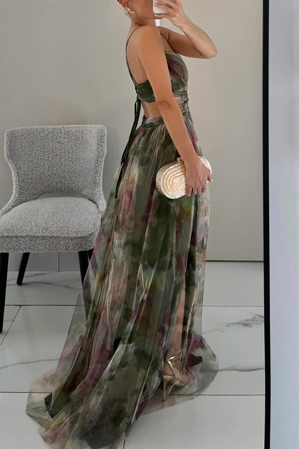 Giselle – Enchanting Long Dress with Floral Print