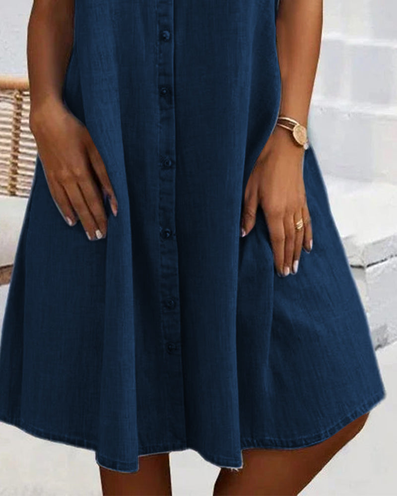 Mariline - Casual Denim Shirt Dress