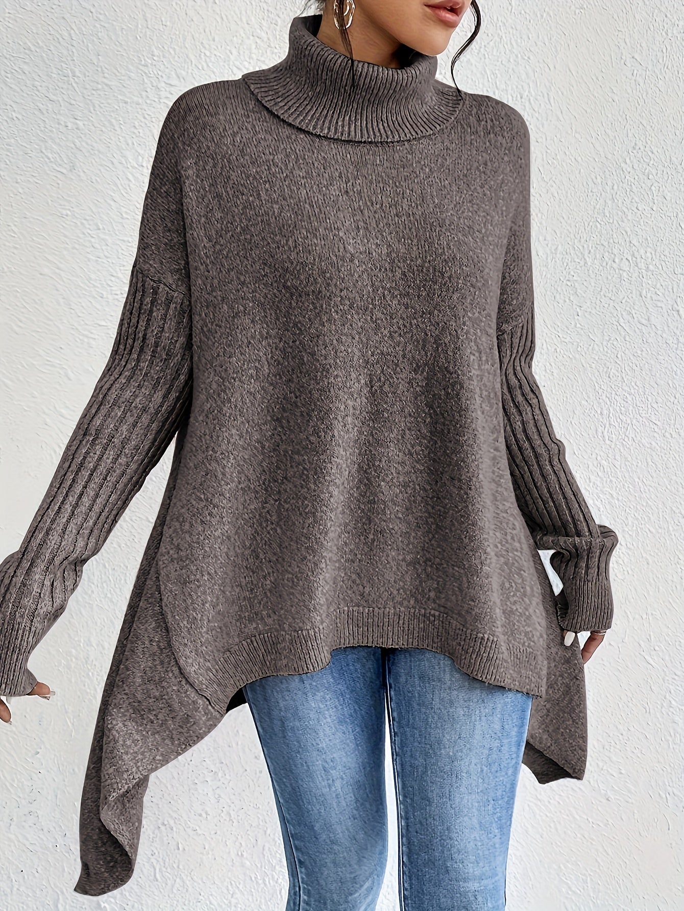 Elena - Luxe Knit High Neck Sweater