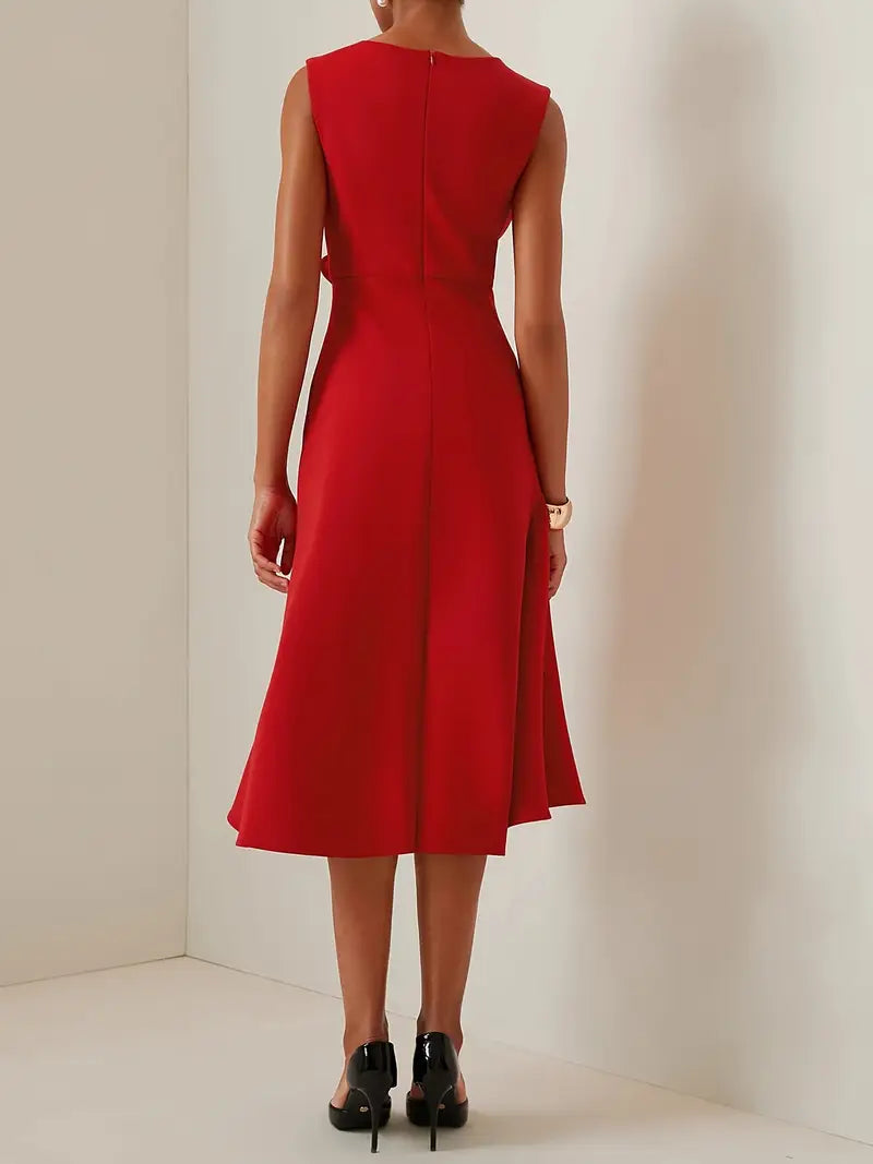 Sonia - Asymmetrical Draped Midi Dress
