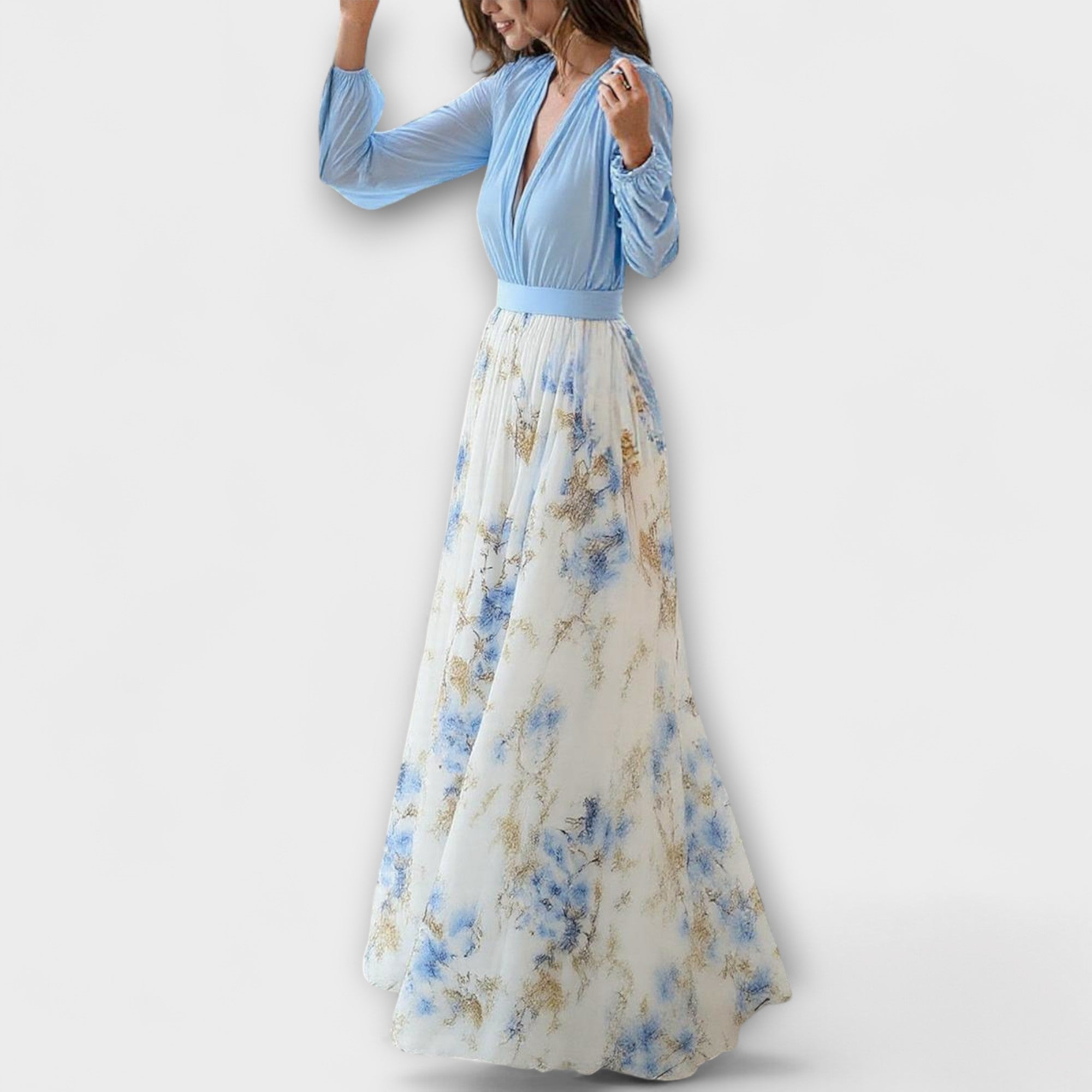 Sara™ - Elegant Floral Maxi Dress