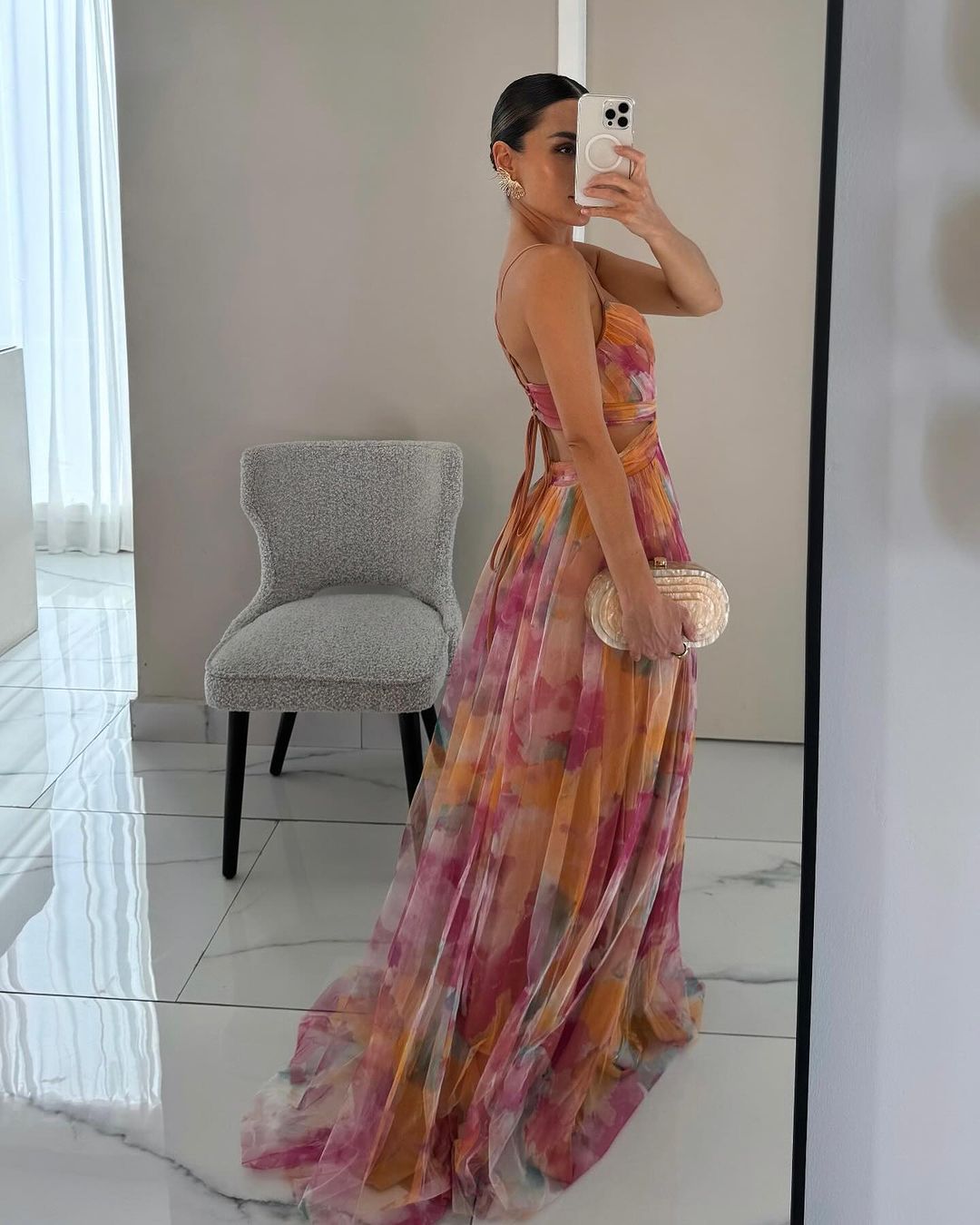 Giselle – Enchanting Long Dress with Floral Print