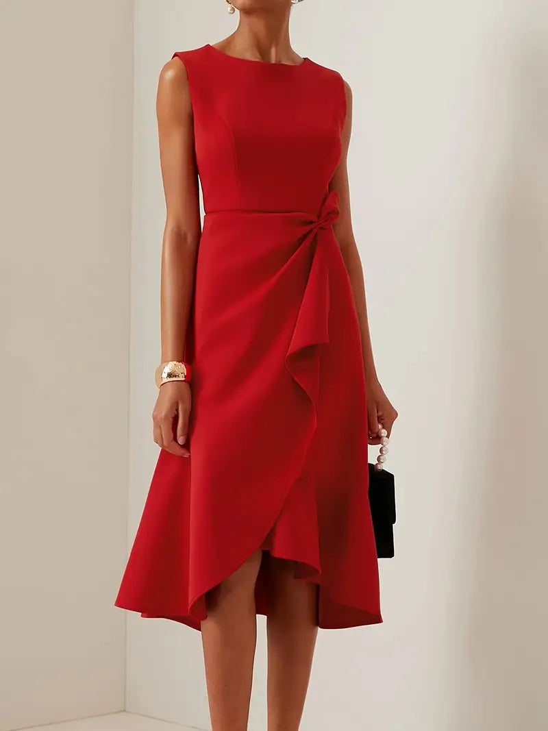 Sonia - Asymmetrical Draped Midi Dress