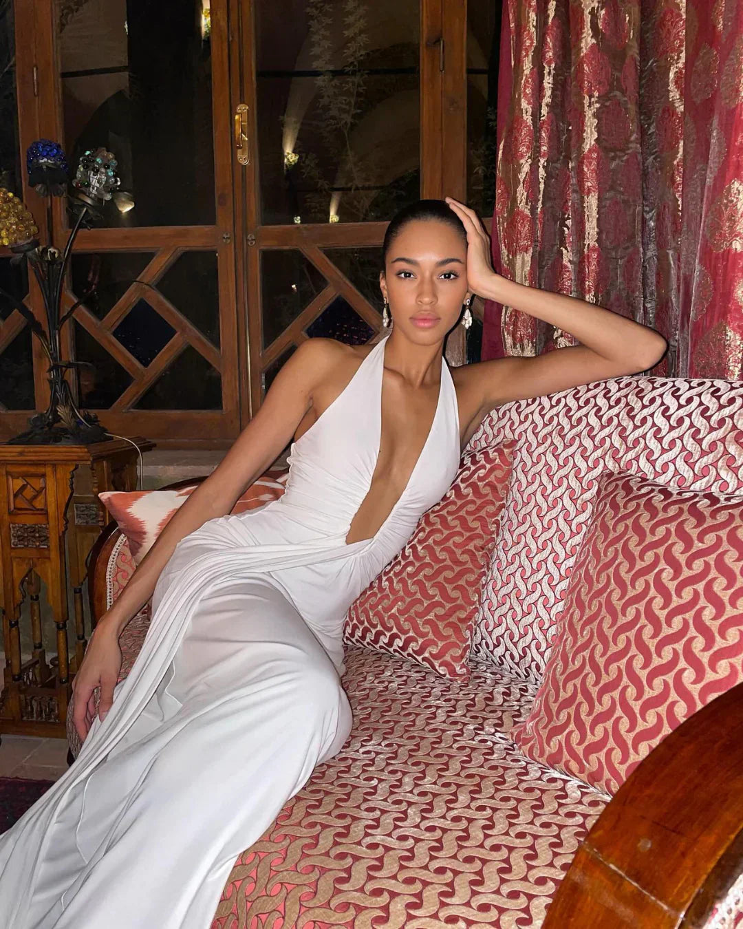 Althea – Long Cupro Dress