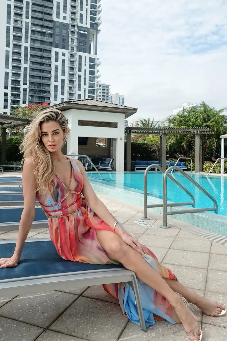 Freya - Hand-Painted Maxi Dress