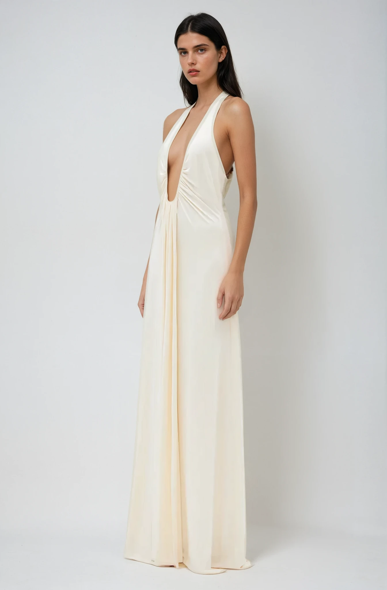 Althea – Long Cupro Dress