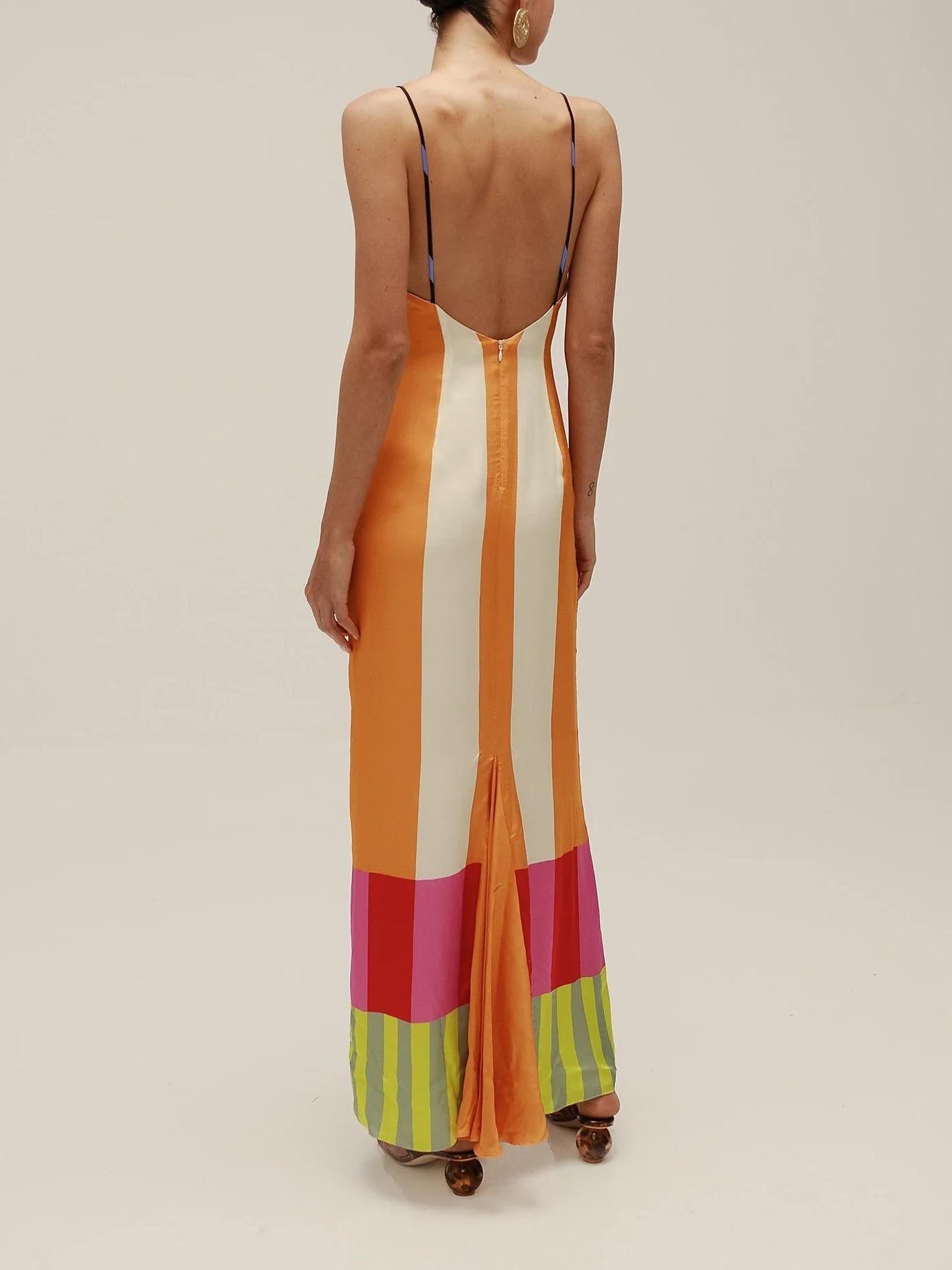 Paloma – Long Dress with Colorful Stripes
