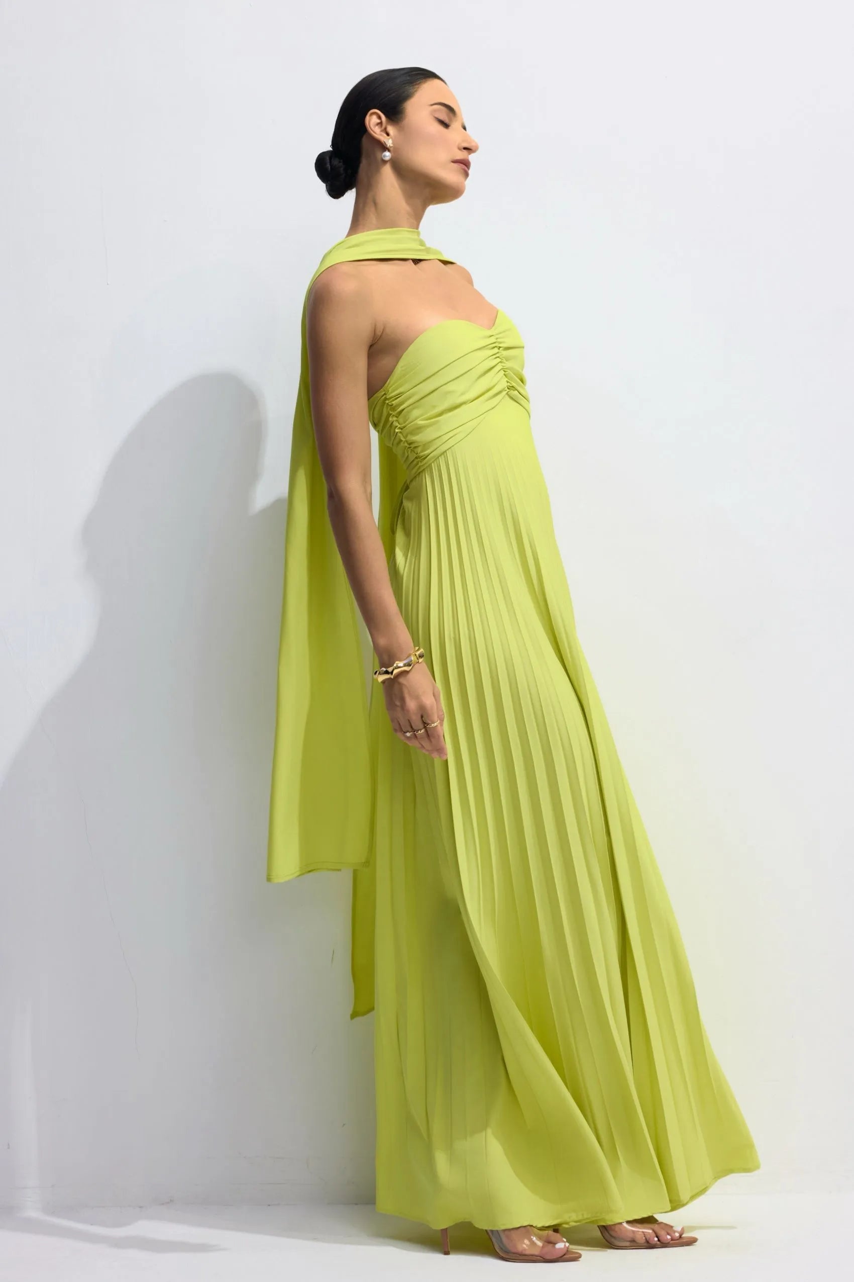 Isavelle – Strapless Pleated Long Dress