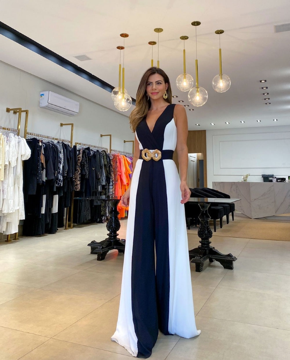 Vicky - Elegant Bicolor Sleeveless Jumpsuit