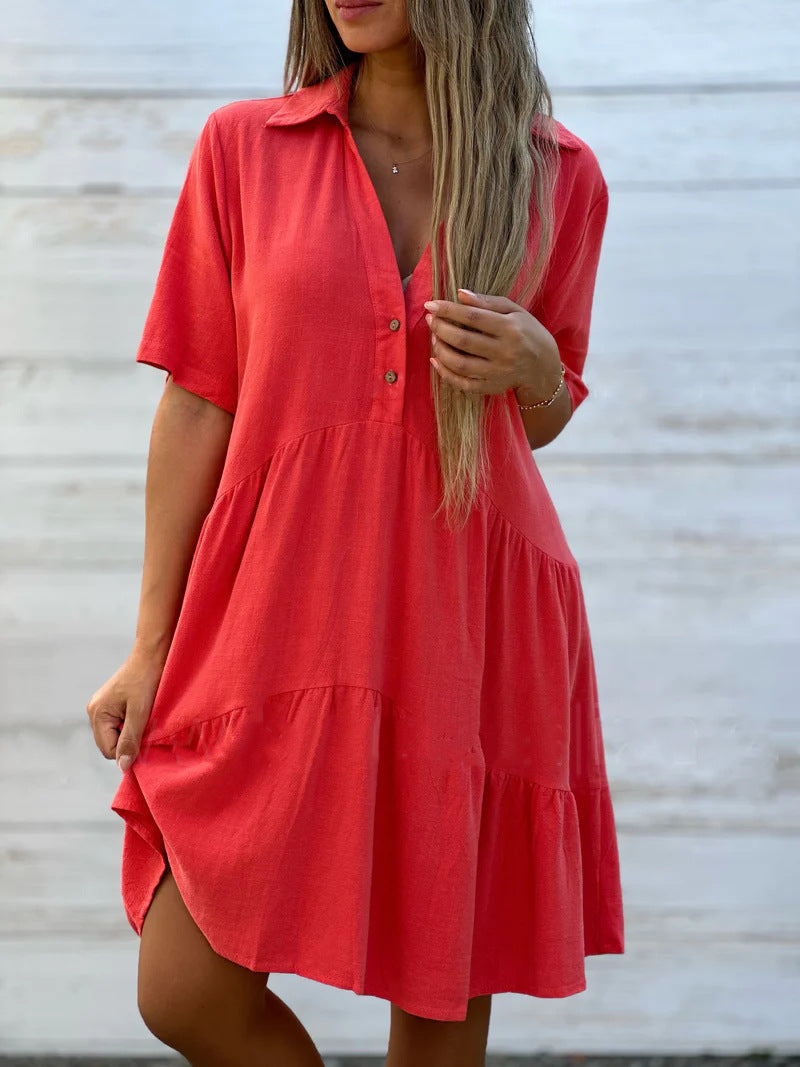 Josianne - Casual Summer Linen Dress