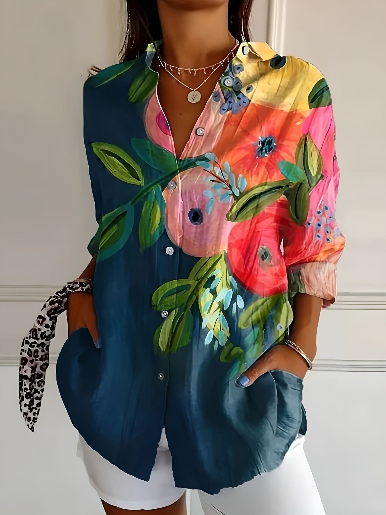 Fiona - Floral Long Sleeve Shirt