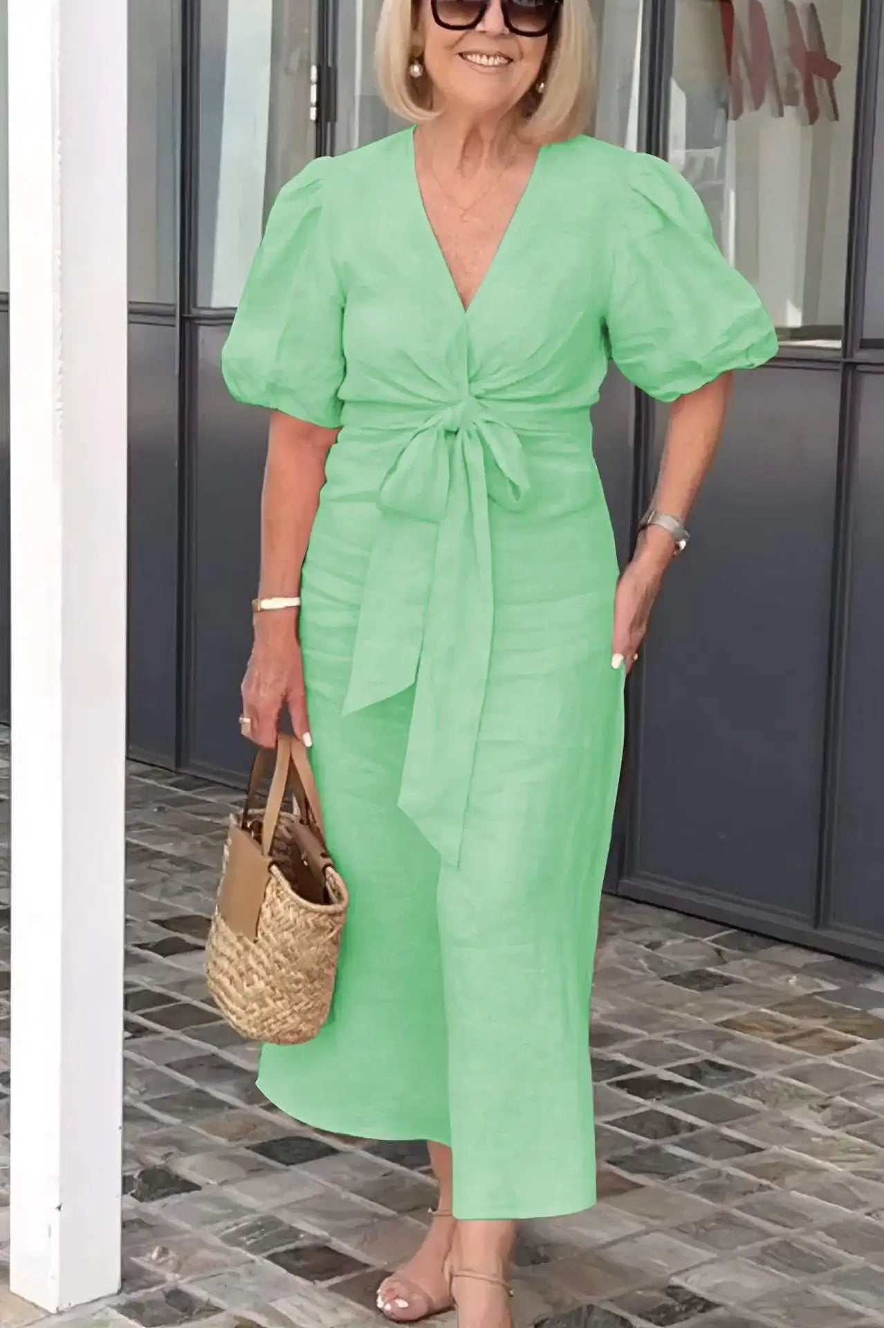 Lila Airy V-Neck Dress