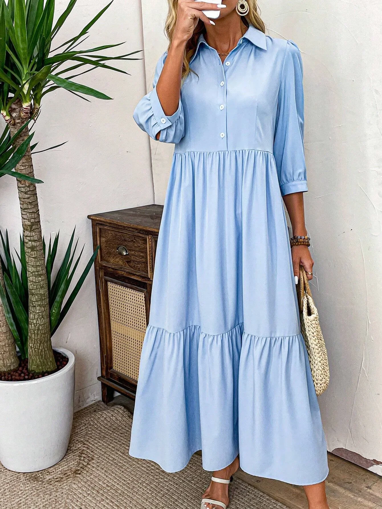 Suzanne - Fluid Shirt Dress