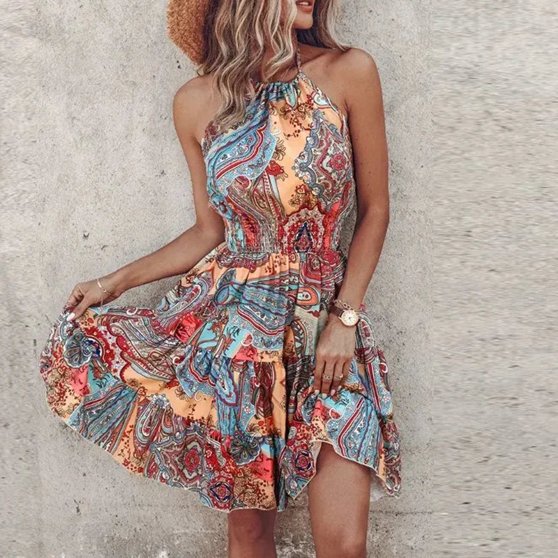 Jann™ - Elegant Printed Mini Dress