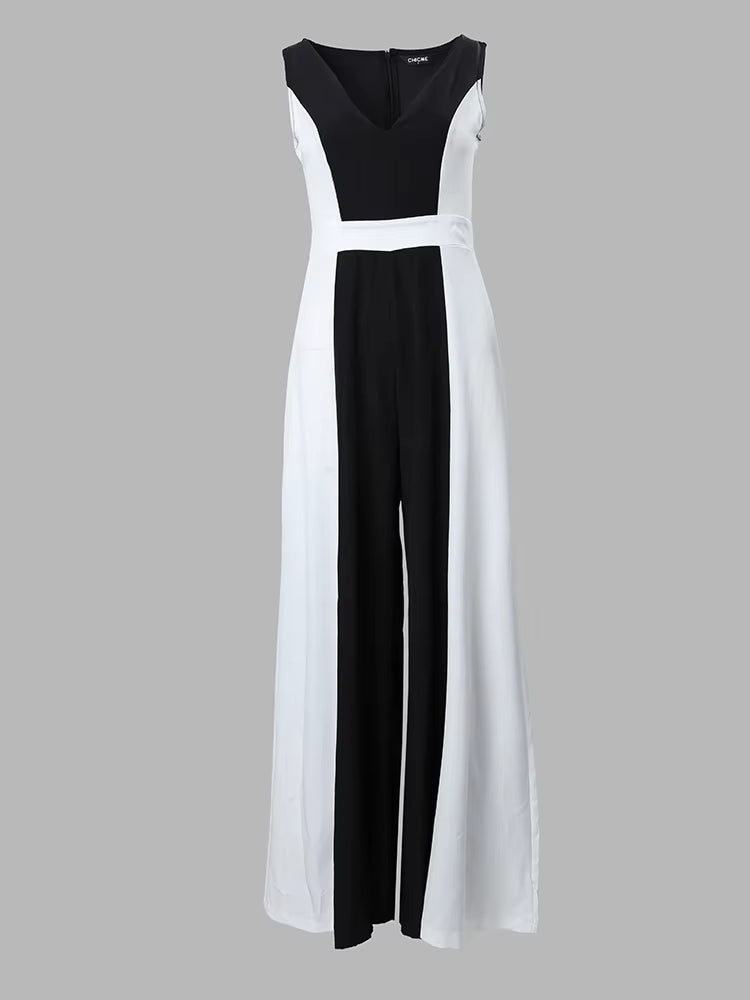 Vicky - Elegant Bicolor Sleeveless Jumpsuit