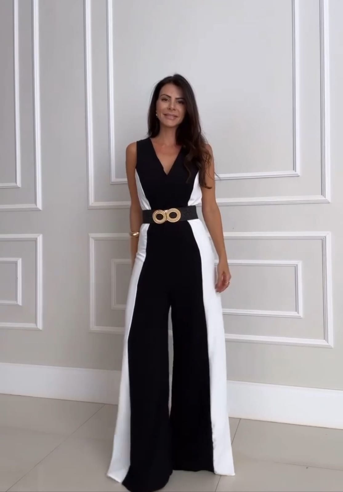 Vicky - Elegant Bicolor Sleeveless Jumpsuit