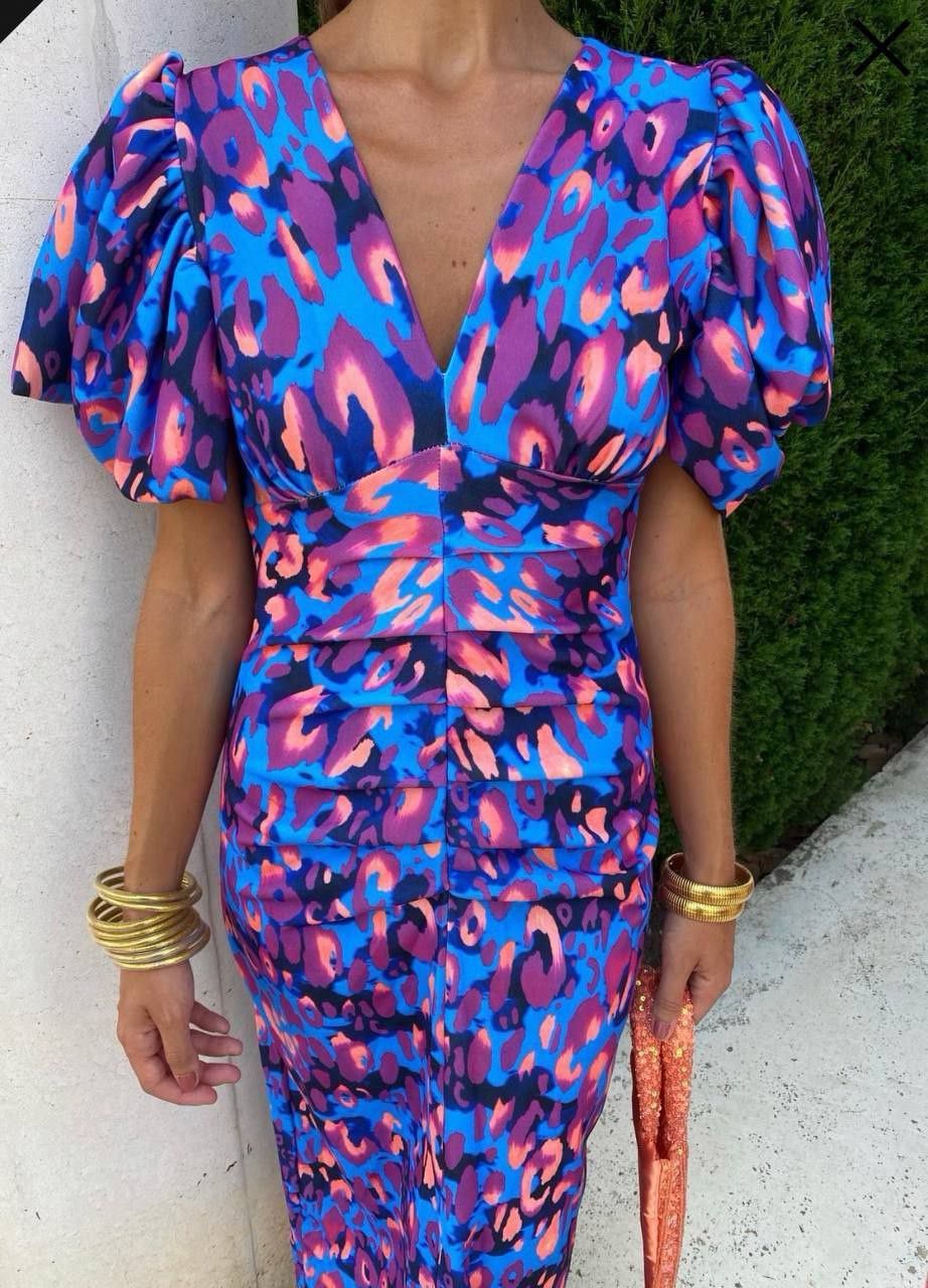 Marisol – Colorful Pleated Dress