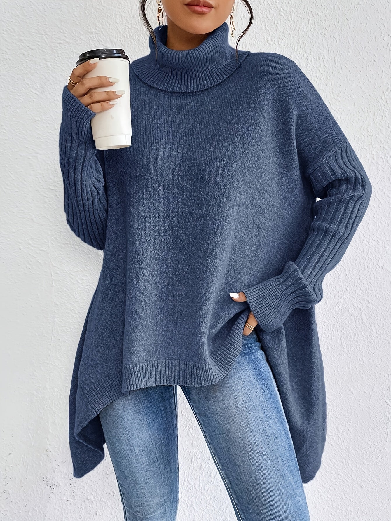 Elena - Luxe Knit High Neck Sweater