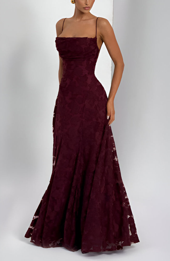 Francisa - Long Lace Corset Maxi Dress