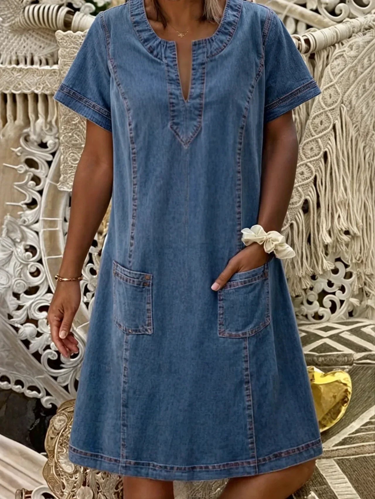 Sophie Denim Shift Dress
