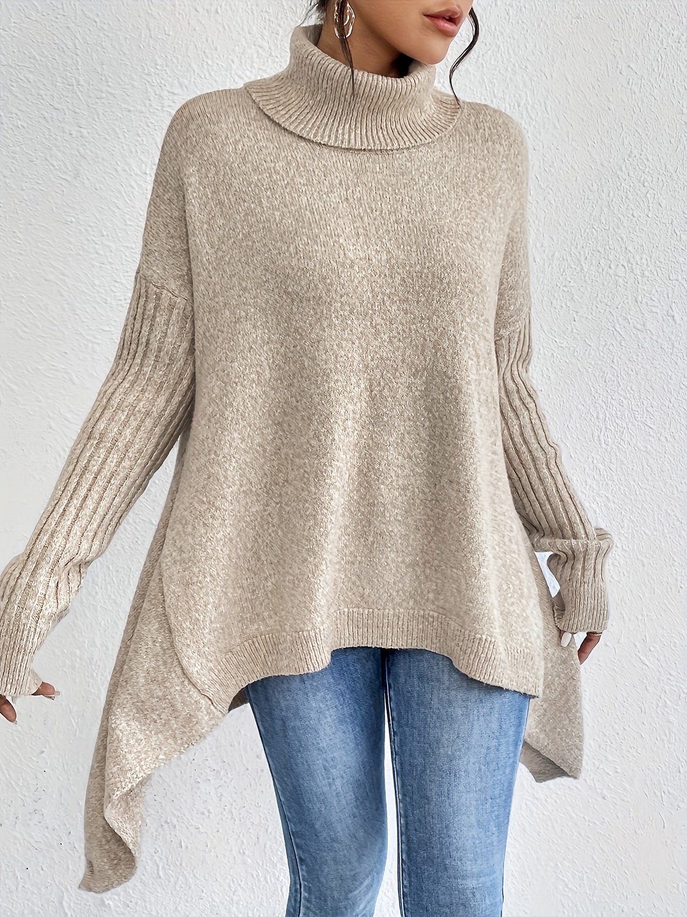 Elena - Luxe Knit High Neck Sweater