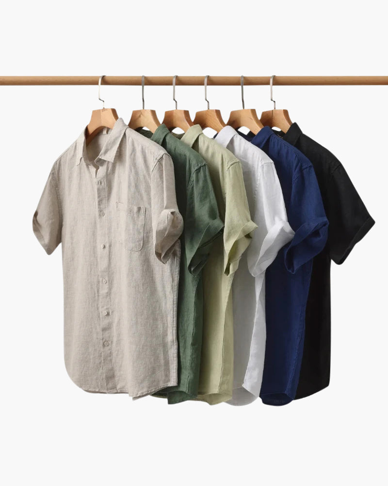 Short-sleeve Linen Shirt