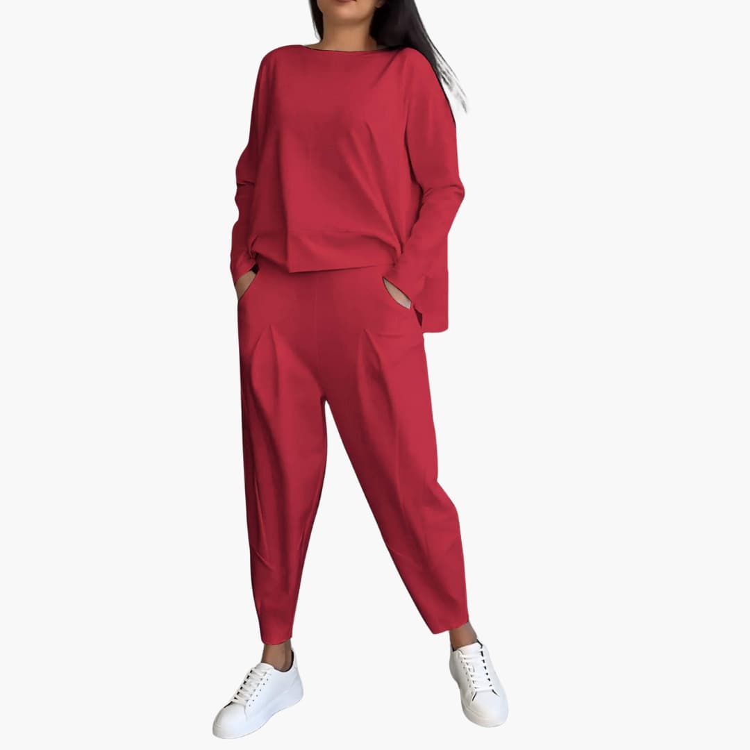 Diane – Comfortable Two-Piece Set with Round Neck