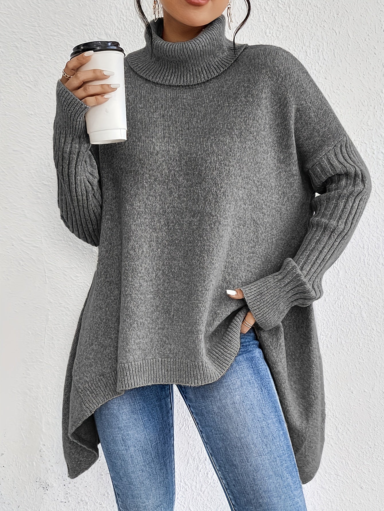 Elena - Luxe Knit High Neck Sweater