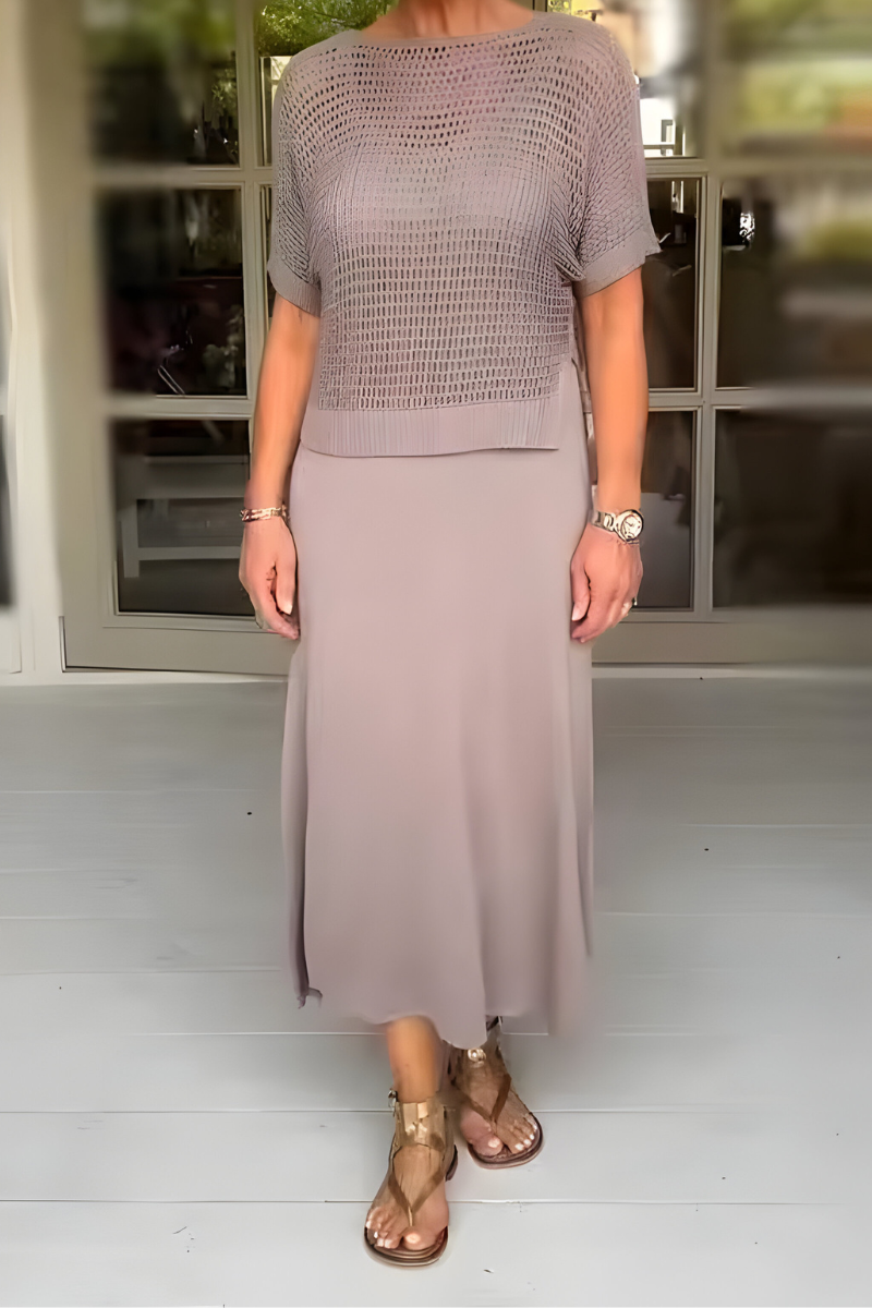 Jocelyne - Summer Dress with Knitted Top