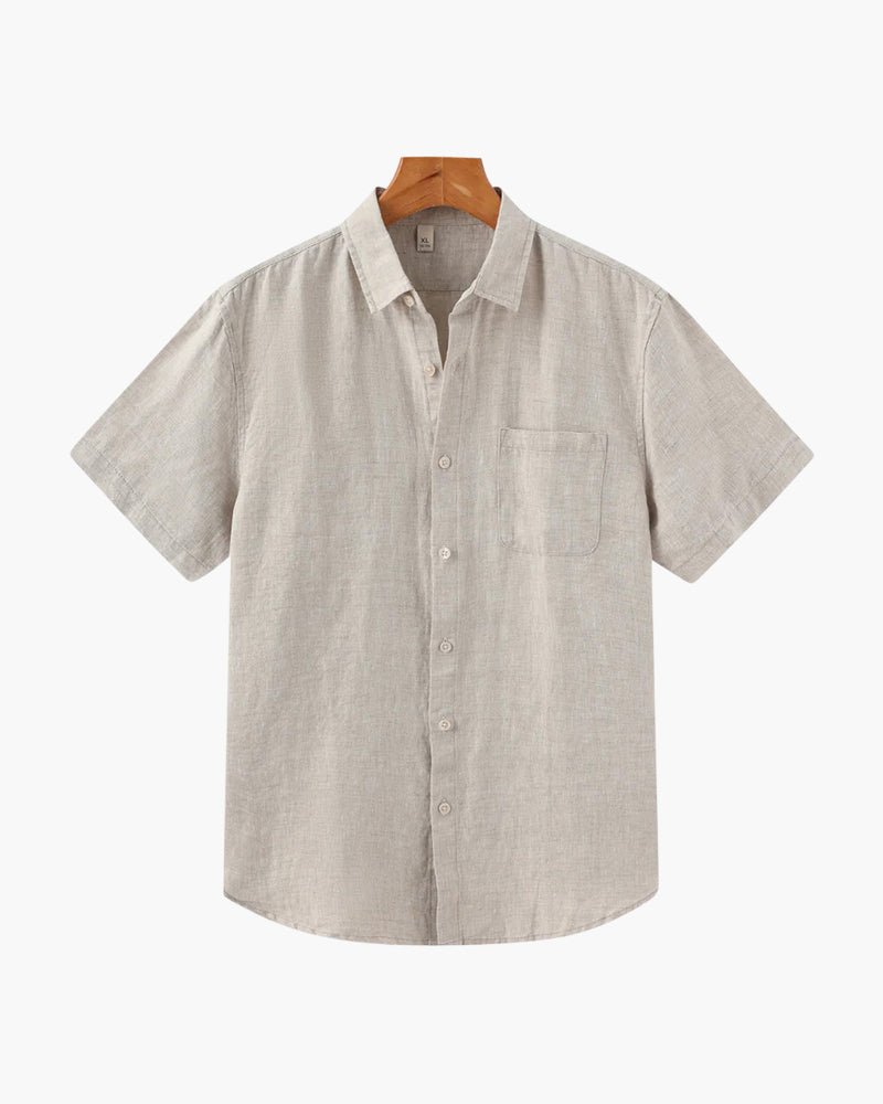 Short-sleeve Linen Shirt