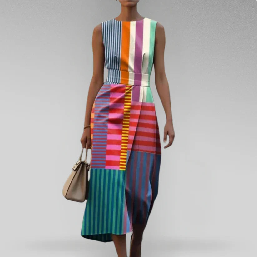 Tania – Sleeveless Printed Dress