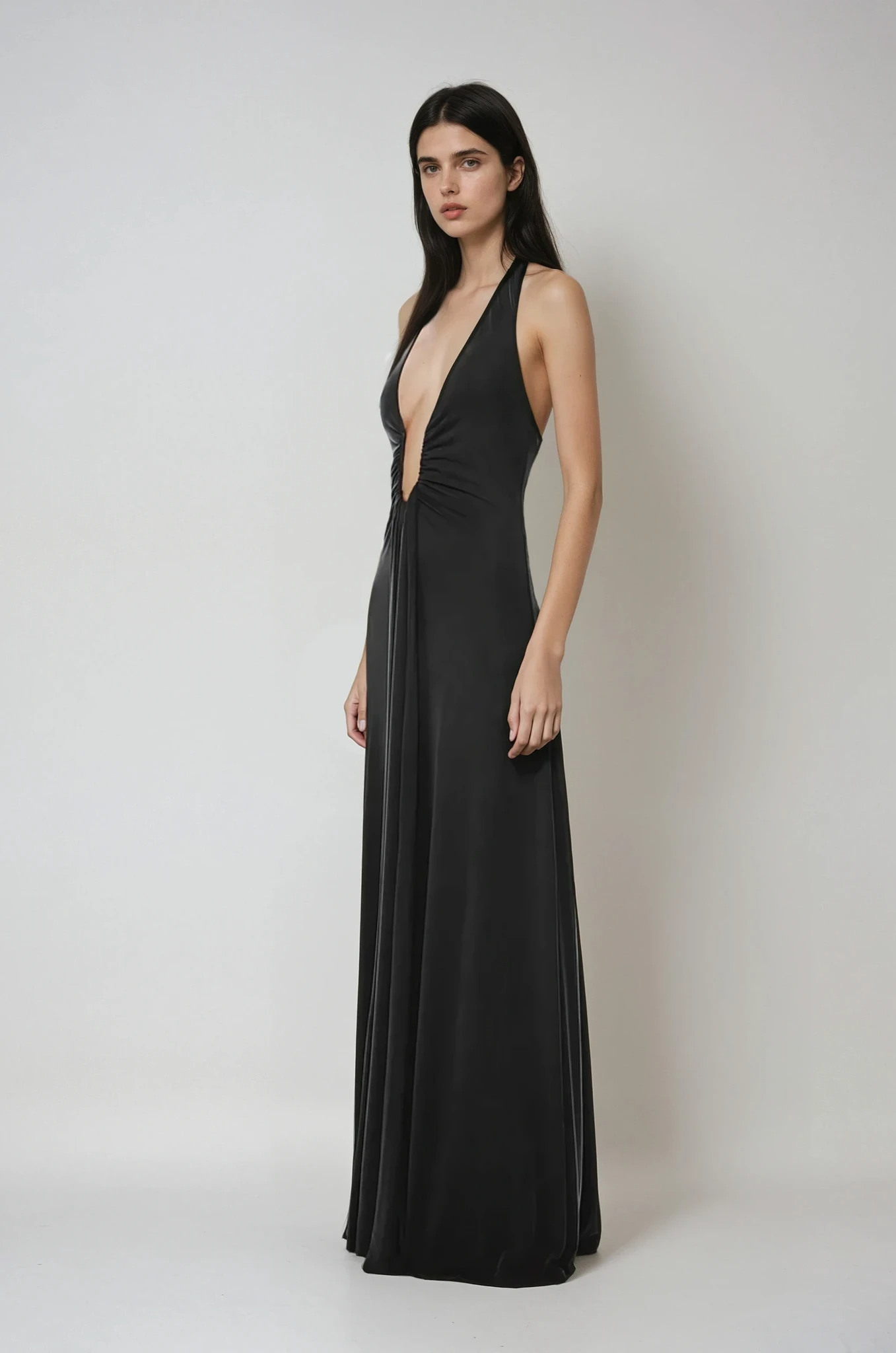Althea – Long Cupro Dress