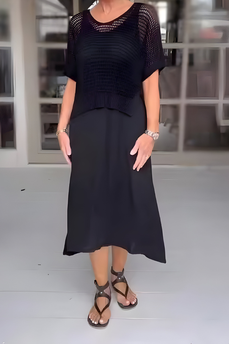 Jocelyne - Summer Dress with Knitted Top