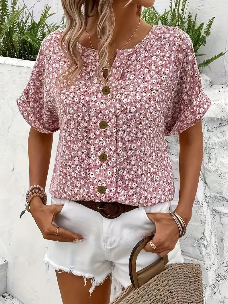 Sophie Floral Tummy-Cover Blouse