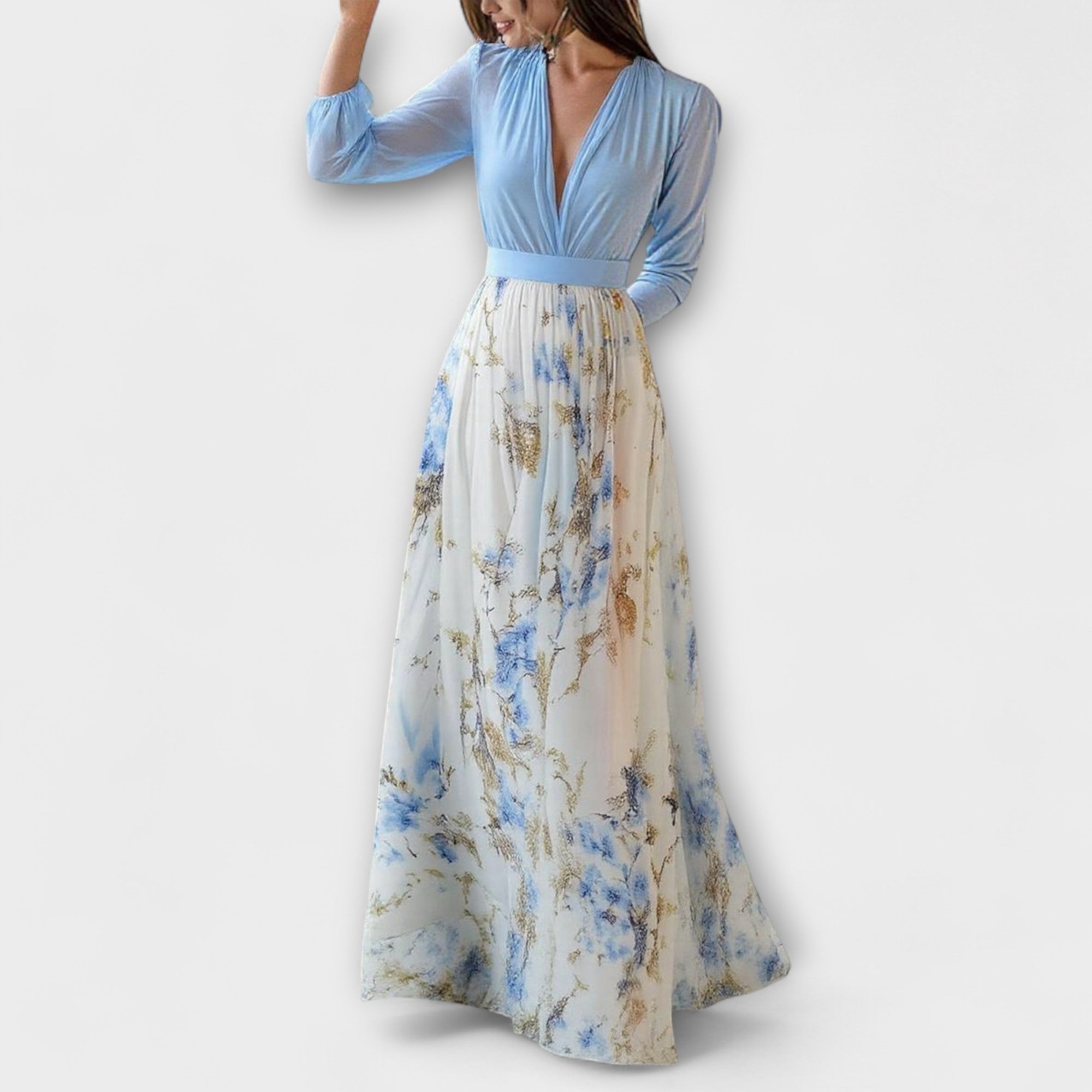 Sara™ - Elegant Floral Maxi Dress