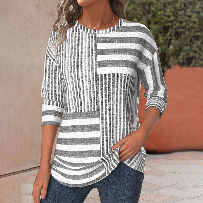 Karin - Striped Cotton Blouse