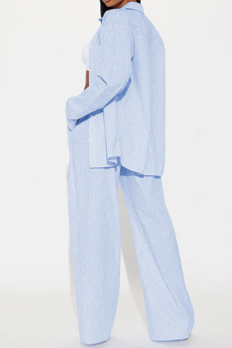 Pascale - Comfortable Striped Two-Piece Set