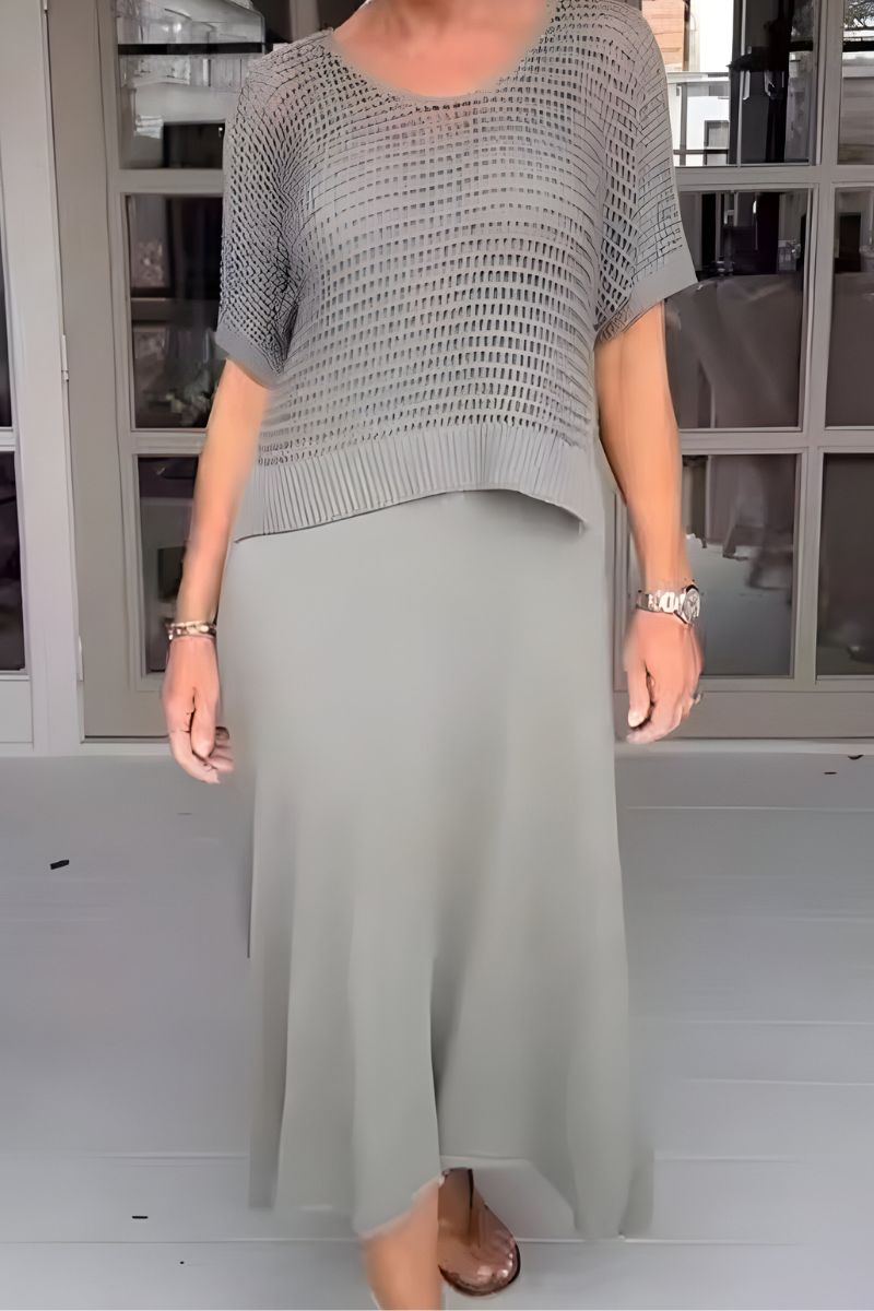 Jocelyne - Summer Dress with Knitted Top