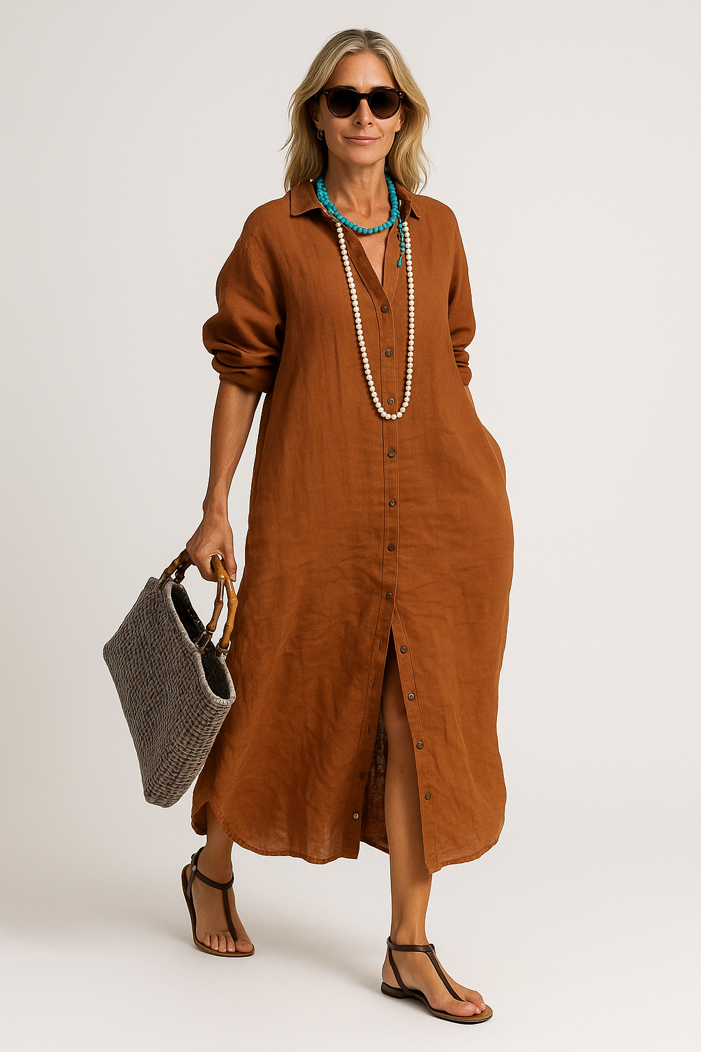 Monia - Loose Linen Dress