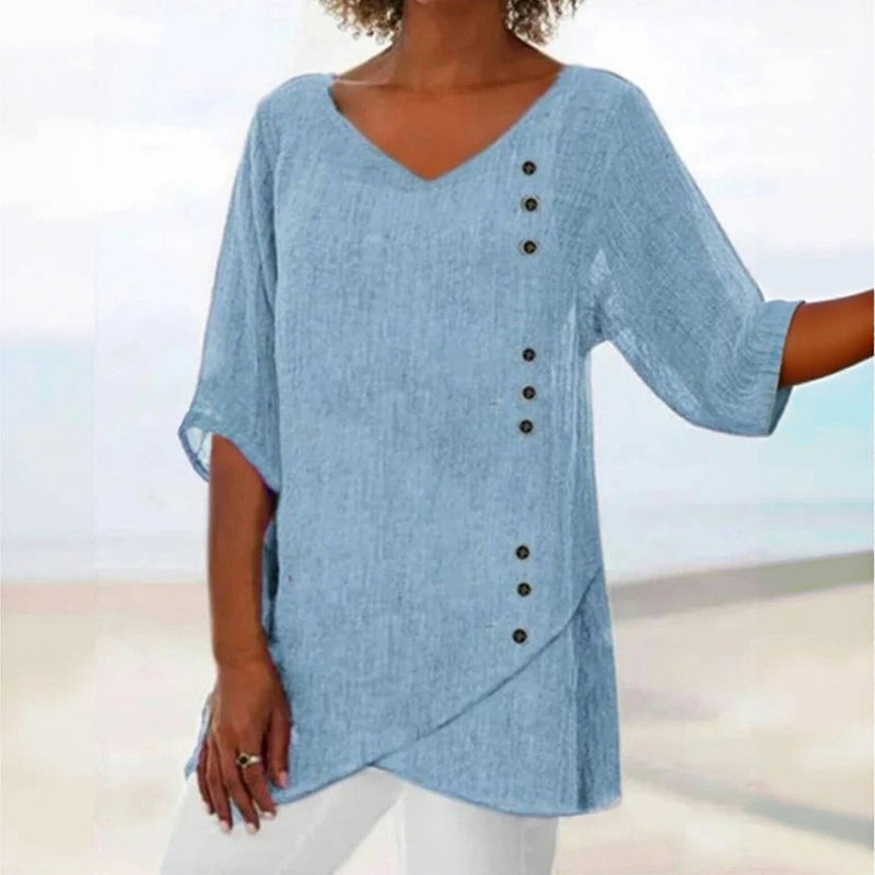 Evelyn Asymmetrical Blouse
