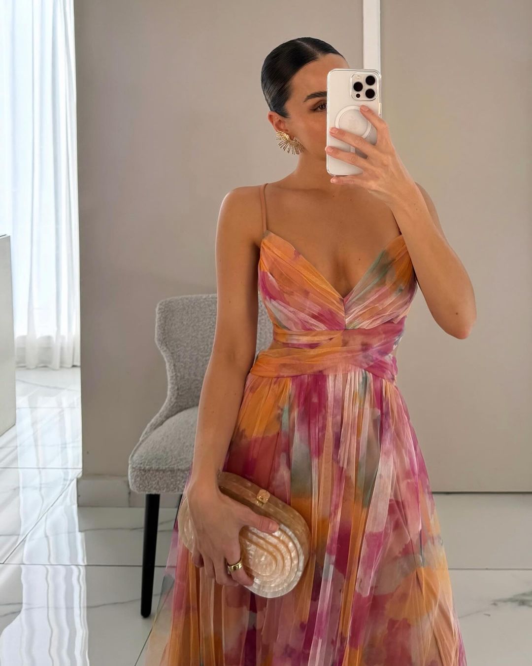 Giselle – Enchanting Long Floral Print Dress