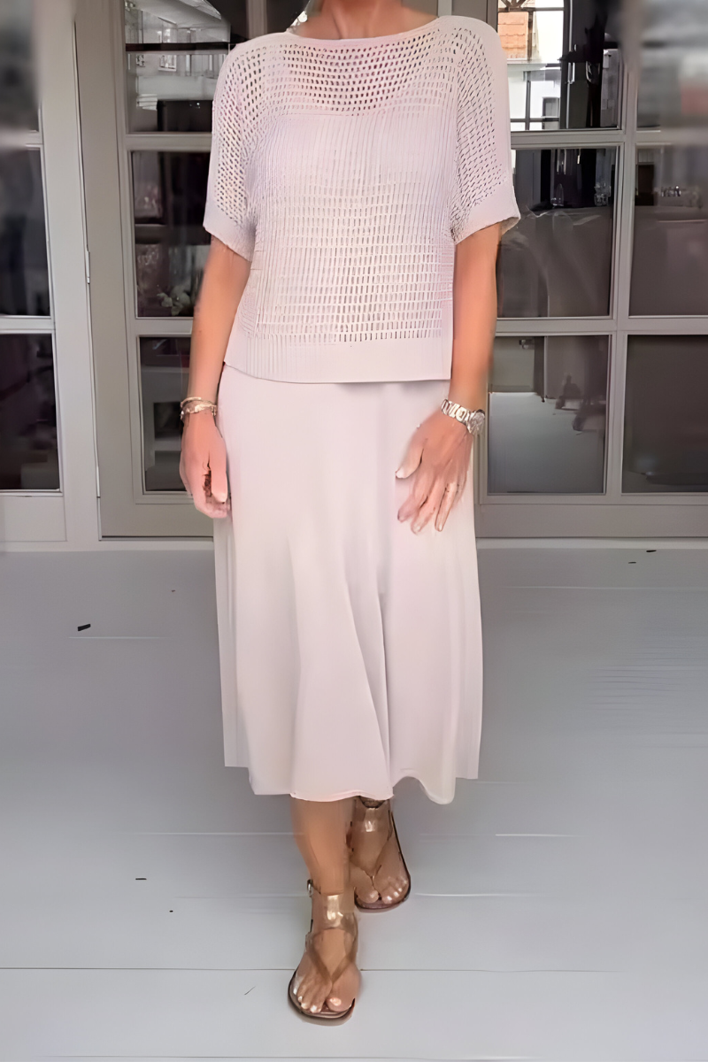Jocelyne - Summer Dress with Knitted Top