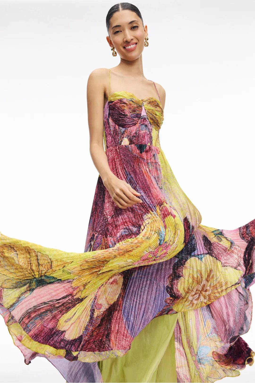 Sophie - Ikat Print Maxi Dress