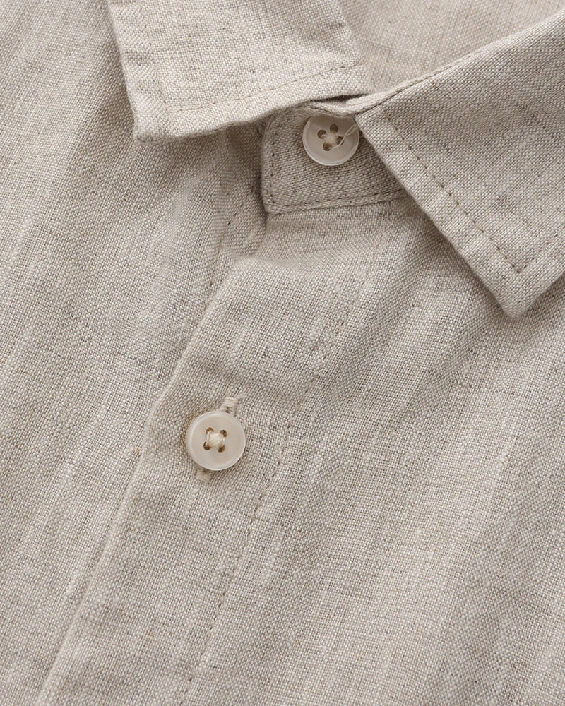 Short-sleeve Linen Shirt