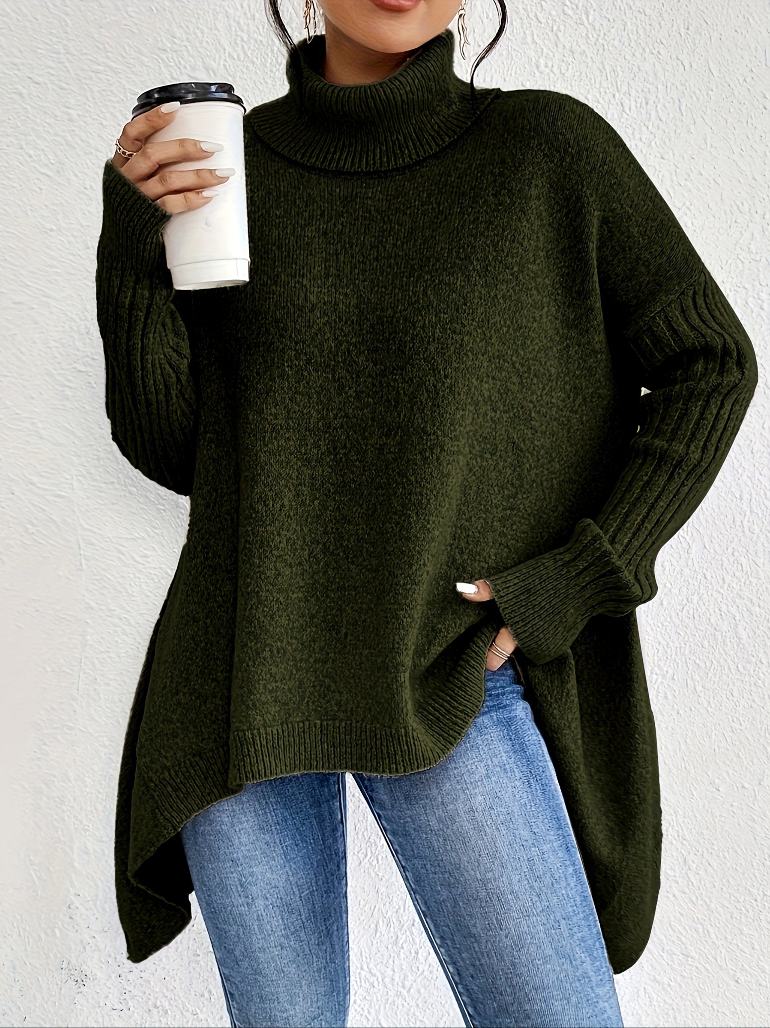 Elena - Luxe Knit High Neck Sweater