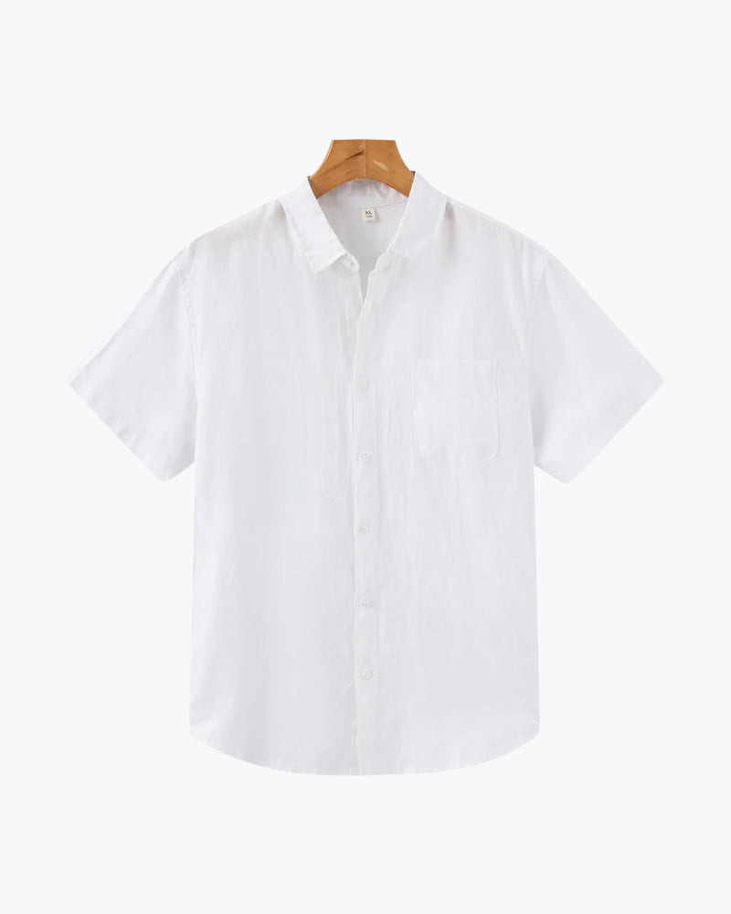 Short-sleeve Linen Shirt