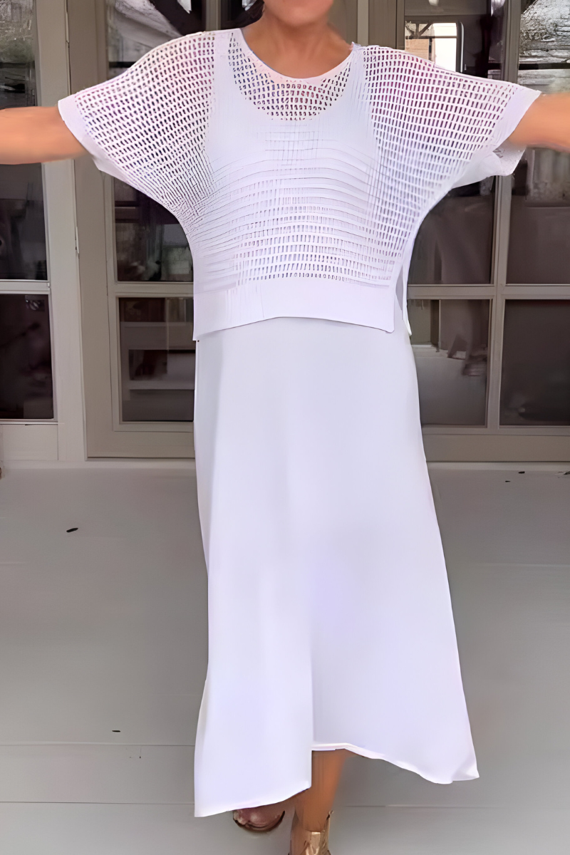 Jocelyne - Summer Dress with Knitted Top