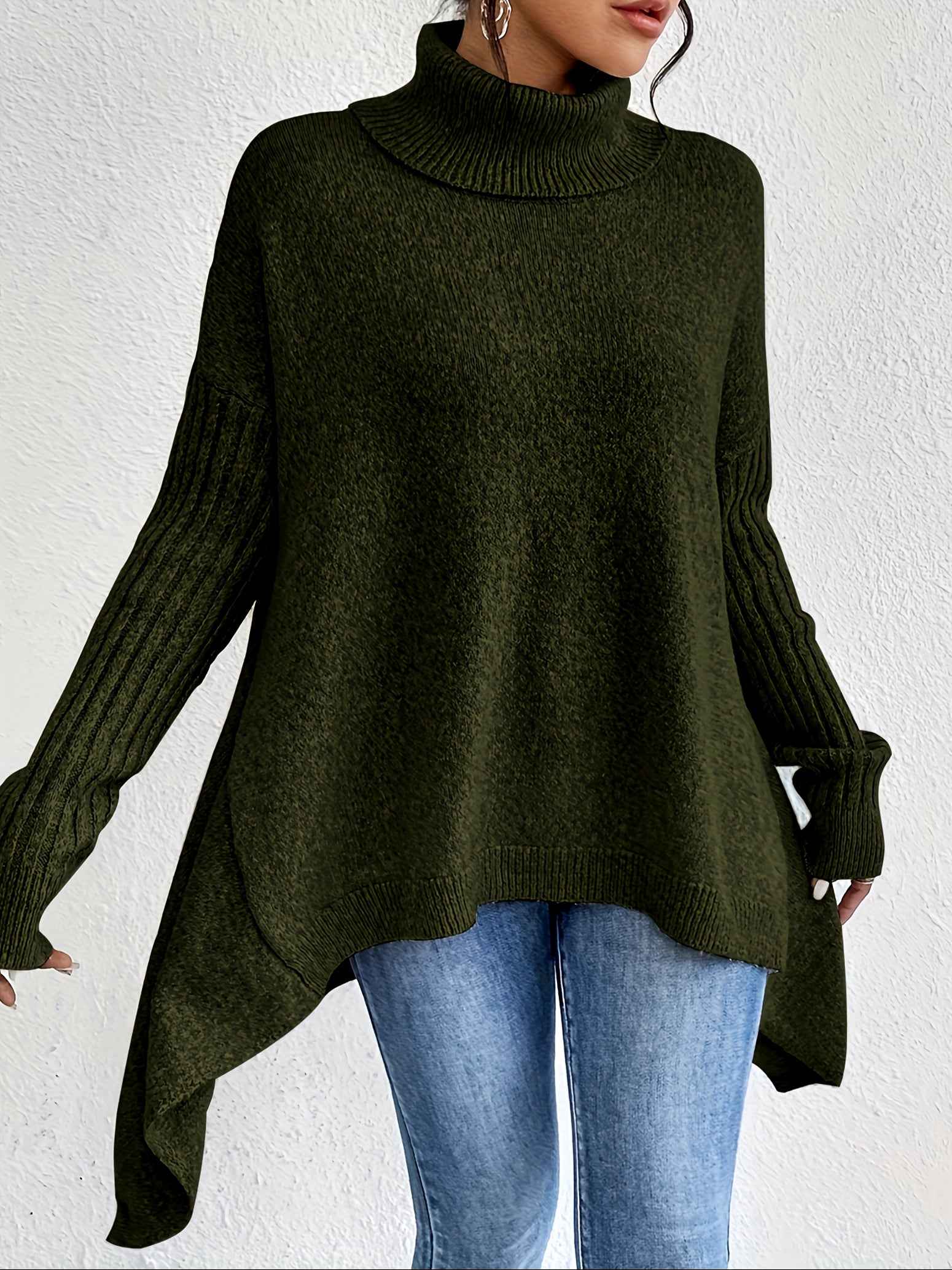 Elena - Luxe Knit High Neck Sweater