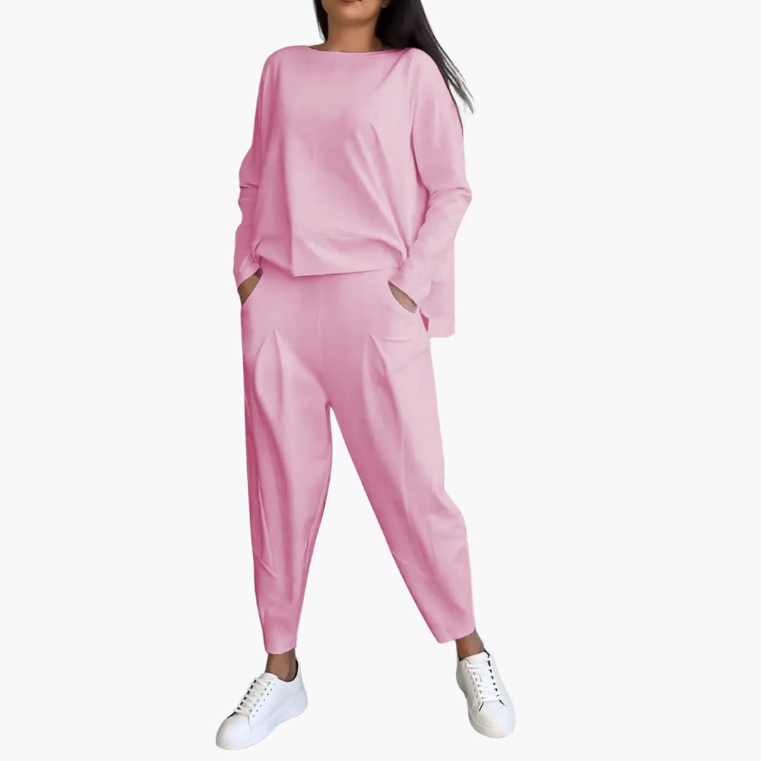 Diane – Comfortable Two-Piece Set with Round Neck