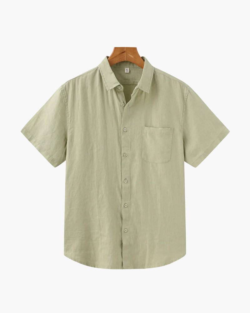 Short-sleeve Linen Shirt